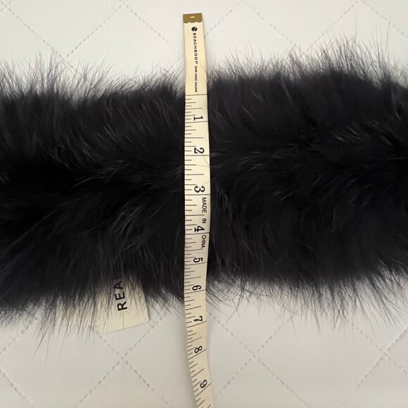 Fox Fur Infinity Scarf in Indigo Blue by Adrienne Landu - Authentic - Picture 11 of 14